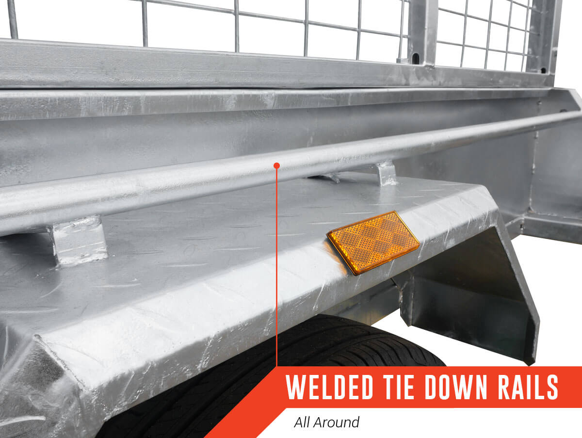 6x4 Box Trailer 750Kg with 600mm cage,Spare Wheel and 12 Months Rego